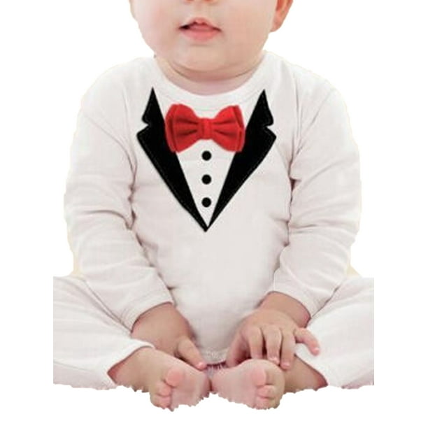 Newborn Baby Boys Romper Outfit One-Piece Bowtie Jumpsuit Bodysuit Party Clothes Newborn Baby Boys Romper Outfit One-Piece Bowtie Jumpsuit Bodysuit Party Clothes